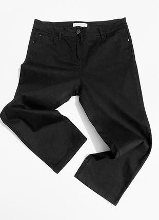 L черные укороченные джинсы брюки женские глубокие высокие5 фото