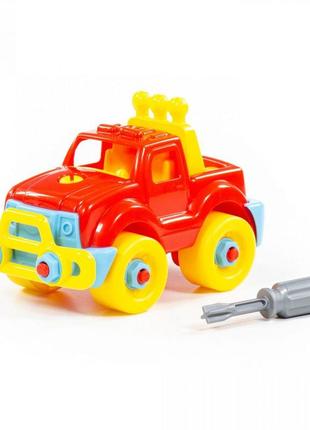 Дитяча іграшка конструктор машинка джип з інструментами 22 елементи в пакеті 78216