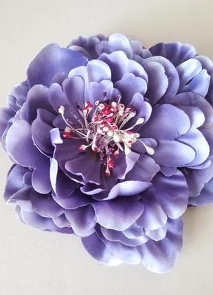 Брошка цветок,большая брошка цветок,фиолетовая брошь3 фото