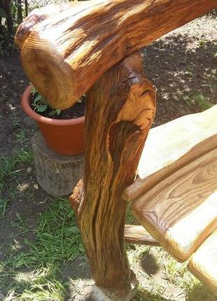 Кресло из натурального дерева. ветви дуба3 фото