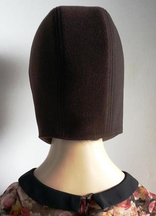 Шолом. шапка. жіноча. кашемір. темно коричневий. ціна 280   грн.6 фото
