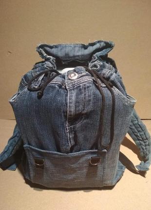 Рюкзак міський із джинсів2 фото
