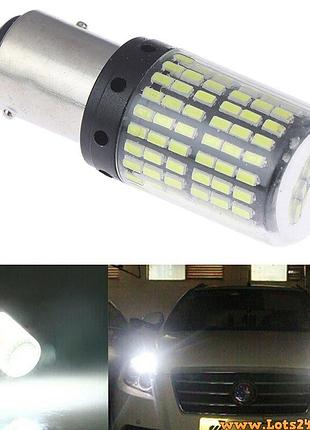 Автолампы двухконтактные p21/5w 144 led 6000k bay15d 1157 светодиодные габарит стоп задний ход