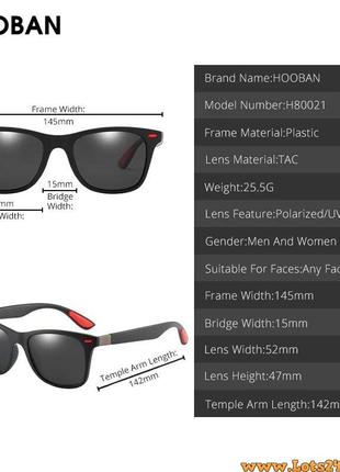 Солнцезащитные очки wayfarer с поляризацией дизайн ray-ban поляризационные очки4 фото