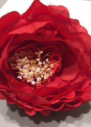 Червона квітка брошка,велика брошка червона квітка,велика червона троянда3 фото