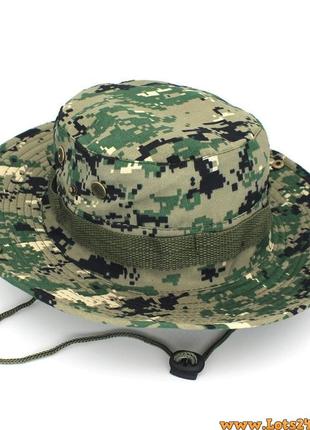 Панама армейская маскировочная военная ковбойска шляпа для охоты рыбалки страйкбола камуфляж mar pat
