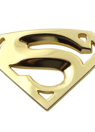 Автозначок superman 3d-наклейка супермен на автомобіль мотоцикл машину капот крила багажник