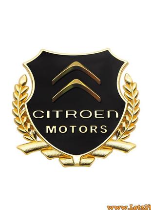 Авто значок citroen motors наклейка на машину авто наклейки значки марки машин на кузов бампер скло двері капот крила багажник