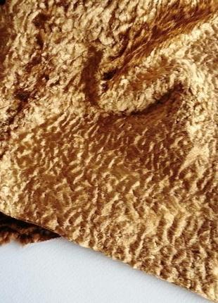 Кусок ткани. каракуль искусственный. "золото". цена: 220 гр.4 фото