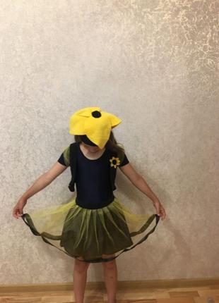 Костюм соняшника, карнавальний костюм соняшника, дівчинка соняшник2 фото