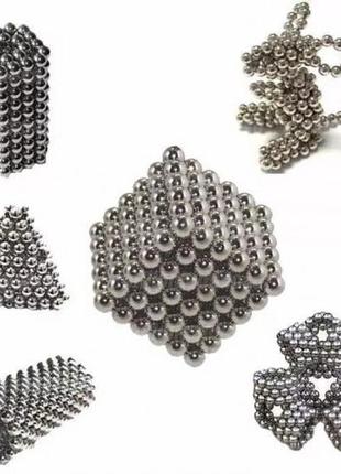 216 предметов магнитный конструктор нео neocube серебро, головоломка neocube, развивающая игрушка магнит4 фото