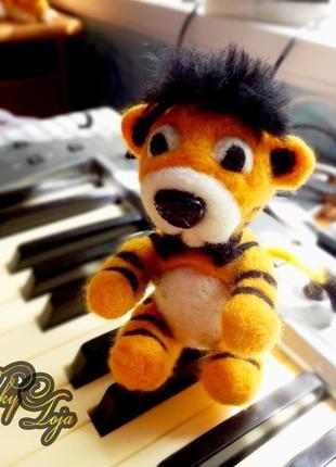 Тигр (валяні іграшки з англійської вовни)1 фото