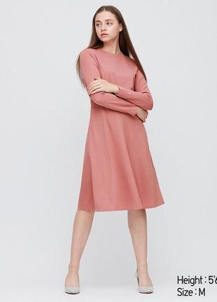 Кльош-сукня понте uniqlo з довгими рукавами1 фото