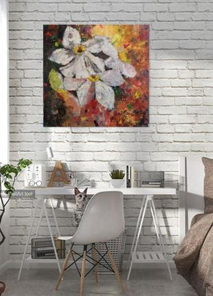 Картина "нарциссы",  цветы маслом, рябкова людмила2 фото