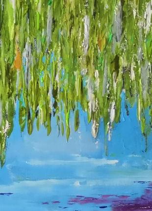 Авторская картина 50х60, кувшинки, водные лилии, пруд, картины людмила рябкова7 фото