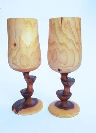 Подарочные бокалы из древесины вяза