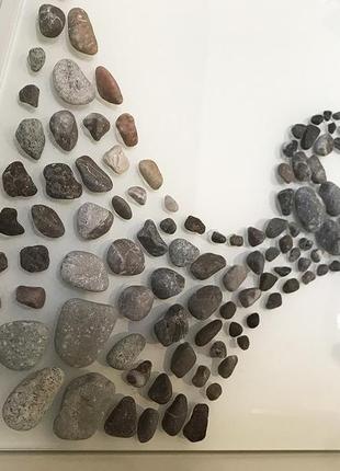 Картина из морских камней «бесконечность»3 фото