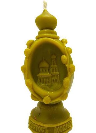 Свічка великодня з храмом "хв" бджолиний віск (арт.4056)