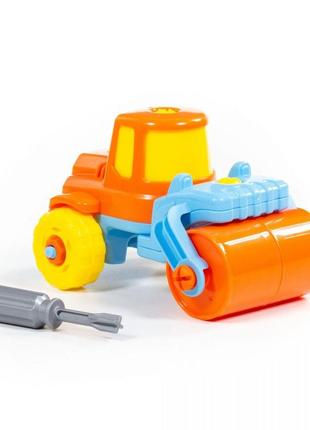 Дитяча іграшка конструктор трактор навантажувач каток з інструментами (20 елементів) (в пакеті) 771033 фото