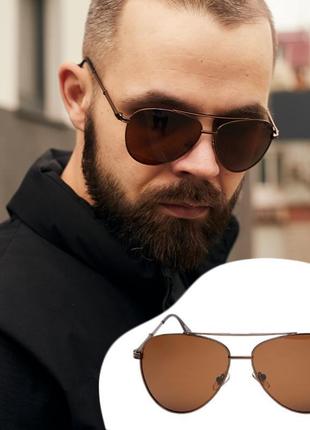 Брендовые мужские солнцезащитные очки в металлической оправе мт0089 фото
