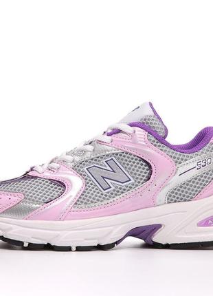 Кроссовки new balance 530 pink purple, кроссовки женские, нью беленс 530