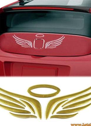 Авто значок с крыльями наклейка крылья ангела на машину двери авто наклейки на кузов бампер капот багажник