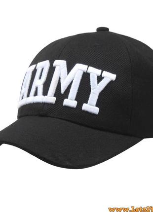 Бейсболка army армейская кепка черная армейская бейсболка