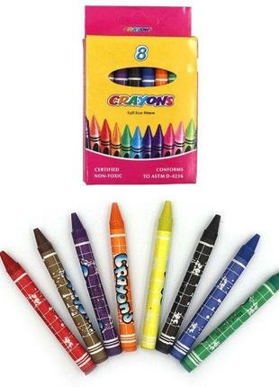 Крейда воскова crayons, набір 8 кольорів, 8496-8