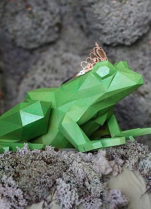 Наборы для создания 3д фигур оригами паперкрафт бумажная модель papercraft лягушка1 фото