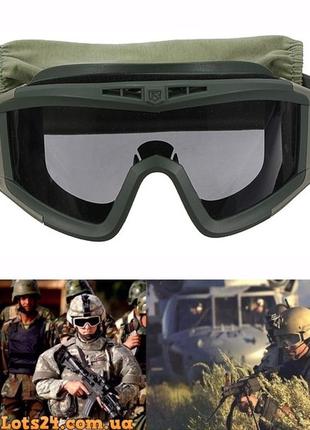 Тактичні балістичні окуляри маска revision desert locust на шолом каску для військових зі змінними лінзами