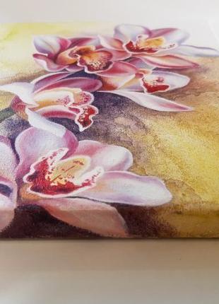 Картина "орхидея", масло, акрил, холст, 15х20см3 фото