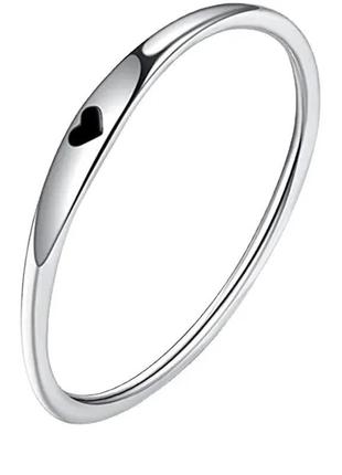 Нержавеющее кольцо сердечко минимализм1 фото