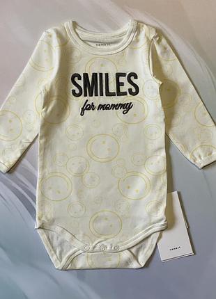 Бодік посмішка боді з довгим рукавом smiles