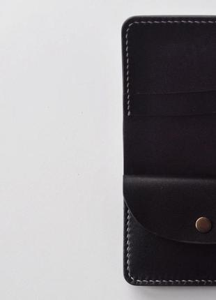 Кожаный кошелек casual с карманом для монет4 фото