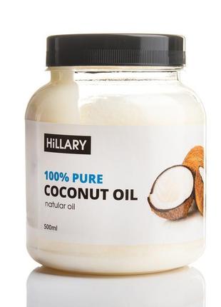 Кокосовое масло рафинированное hillary premium quality coconut oil 500мл1 фото