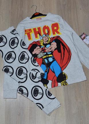 Піжама f&f marvel 11 12 лет. 152 thor тор марвел домашній костюм піжамка комплект класна штани кофта на хлопчика avengers месники