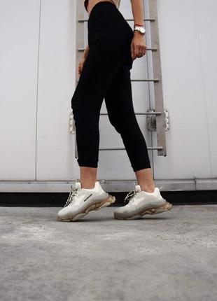 Balenciaga triple s clear sole beige brown