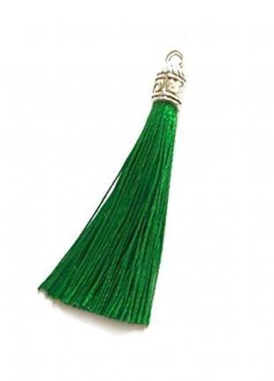 Пензлик (підвіска) для сережок і кулонів, зелена1 фото