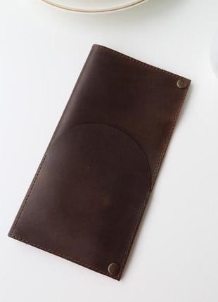 Чохол органайзер для сервіровки столу з натуральної шкіри коричневого кольору3 фото