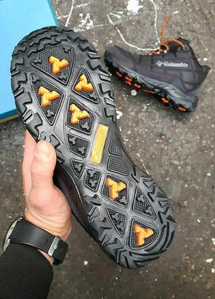 Columbia waterproof winter boots black orange2 фото