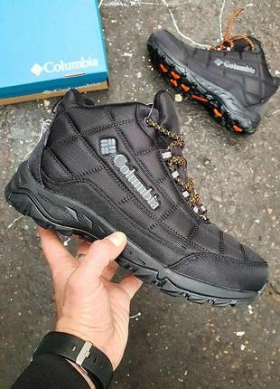 Columbia waterproof winter boots black orange10 фото