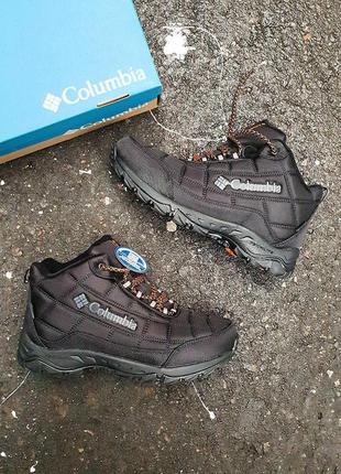 Columbia waterproof winter boots black orange8 фото