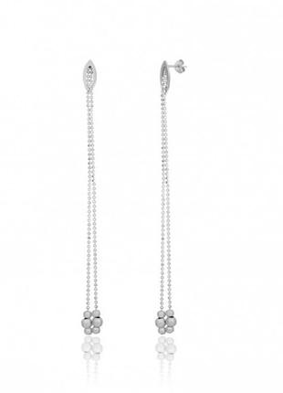 Серебряные висюльки, пуссеты, 925, серебро, сережки