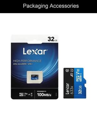 Картка пам'яті lexar micro sd 32 gb 633x8 фото