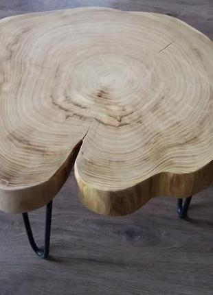 Кавовий / винний столик з натурального дерева1 фото
