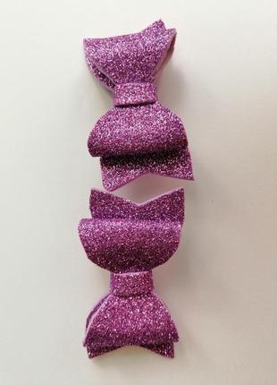 Заколка для волос бантик фиолетовый3 фото