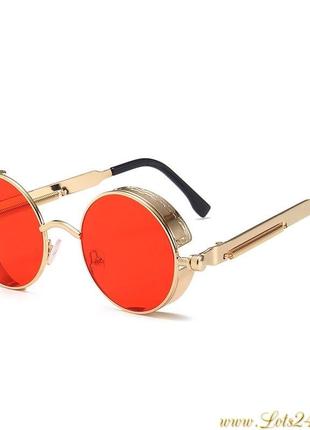 Сонцезахисні окуляри в стилі стимпанк круглі ретро окуляри вікторіанської епохи1 фото