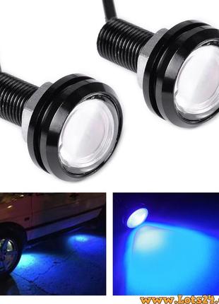 2шт орлиный глаз 23мм дхо врезные светодиодные дневные ходовые огни led drl led линзы подсветка кузова салона