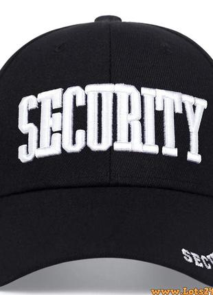 Бейсболка security охрана кепка охранника security черная4 фото