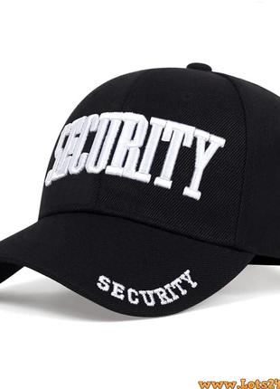 Бейсболка security охрана кепка охранника security черная1 фото